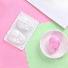 1 pieza Molde de silicona en forma de conejo de Pascua con 2/6 cavidades - Perfecto para hacer jabón, hornear pasteles y proyectos DIY - Blanco - Ver 9