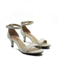 ZATTA Sabrina Mid Heel Sandal - White - View 3