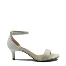 ZATTA Sabrina Mid Heel Sandal - White - View 1