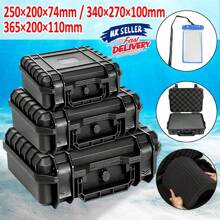 Waterproof Protective Hard Carry Flight Case Camera Equipment Storage Secure Box - Black - View 1