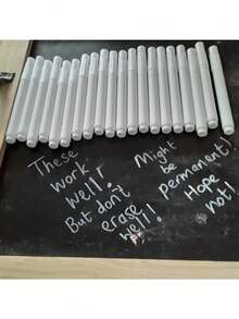 5PCS Dust-Free White Liquid Chalk Marker Pen Erasable Blackboard Pen - White - View 10