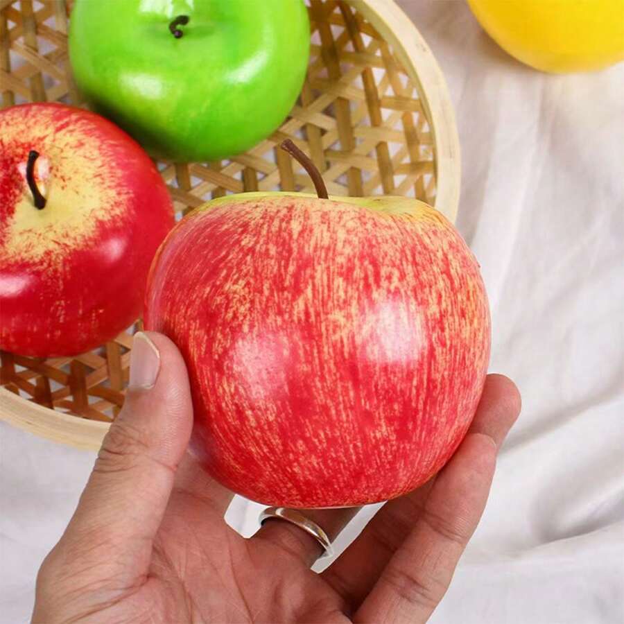 1 件仿真苹果水果展示道具 - 紅色 - 查看 1
