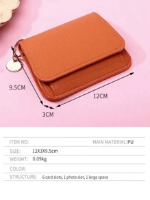 NYXIA Carteira de Couro PU com Vários Porta-Cartões, Bloqueio RFID, Porta-Cartões de Crédito com Design de Chaveiro e Moeda para Uso Diário, Carteira Pequena para Mulher, Bolsa, Carteira Pequena - Multicolorido - Visão 14