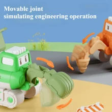 Push And Go Friction Powered Construction Vehicles - Excavator, Steamroller, Toy Cars For Kids - Multicolor - View 4