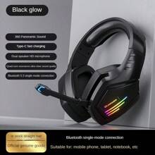 耳机蓝牙耳机无线双模耳麦笔记本电脑2.4G电脑降噪手机游戏电竞专用 - 黑色 - 查看 15