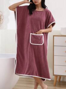 女士单件无袖浴袍，适合夏季婚礼家居浴室装饰，适合返校季