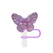 Phích cắm ống hút hình bướm 1 mảnh, thích hợp cho đường kính ống hút 10cm, phích cắm ống hút cốc xe hơi 40oz, nắp ống hút, tấm che bụi, có thể tái sử dụng, chất liệu acrylic - Nhiều màu - Xem 15