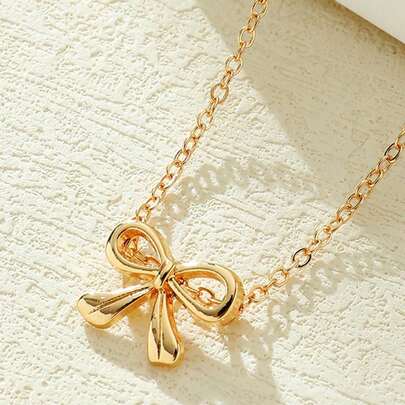 Dây chuyền mặt nơ 14K