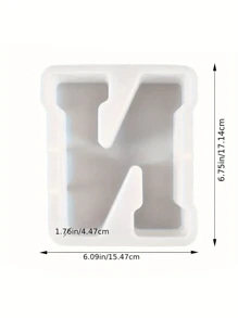 7inch Large Letter Mold For Resin, 26 Capital Letter Alphabet Epoxy Molds, A-Z Thick Resin Letter Molds For Making Letters, DIY Crystal Silicone Mold, 3D DIY Crystal Word Sign Mold For Party Home Decor - White - View 9