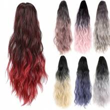 Synthetic High Temperature Heat Resistant Claw Clip-On Ponytail Extension 18 Inch Water Wave Ponytail For Women Natural Summer Promotion Hot
