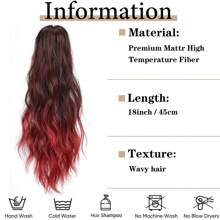 Synthetic High Temperature Heat Resistant Claw Clip-On Ponytail Extension 18 Inch Water Wave Ponytail For Women Natural Summer Promotion Hot