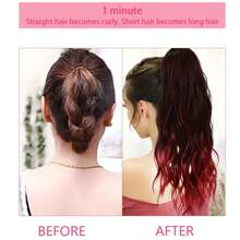 Synthetic High Temperature Heat Resistant Claw Clip-On Ponytail Extension 18 Inch Water Wave Ponytail For Women Natural Summer Promotion Hot