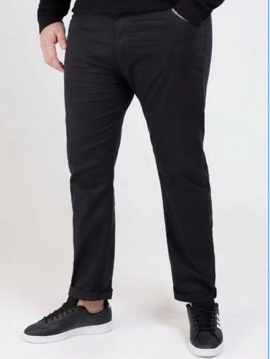 IMD JEANS PLUS SIZE PANTS LARGE MEN'S GOLD LINE WITH ELASTANE - 黑色 - 查看 1