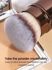 MAANGE 1pc Professional Face Retractable Makeup Brush,Blush Brush Foundation Brush Loose Powder Brush Synthetic Hair Ultra-Soft Doundation Brush For Liquid Makeup Kabuki Foundation Brush At Home Or On-The-Go