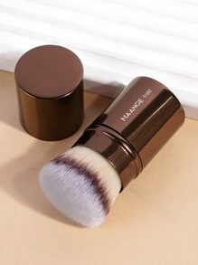 MAANGE 1pc Professional Face Retractable Makeup Brush,Blush Brush Foundation Brush Loose Powder Brush Synthetic Hair Ultra-Soft Doundation Brush For Liquid Makeup Kabuki Foundation Brush At Home Or On-The-Go