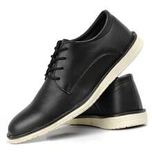 Men's Oxford Café Dress Shoes Comfort Stylish And Elegant Soft Modern + Digital Watch - 黑色 - 查看 2