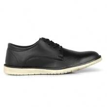 Men's Oxford Café Dress Shoes Comfort Stylish And Elegant Soft Modern + Digital Watch - 黑色 - 查看 5