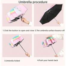 [ Christmas Gift ]Unicorn Umbrella, Sturdy And Portable Auto Folding Baby Umbrella, With Built-In Sun Protection, Automatic Open/Close, Lightweight For Baby Girls And Boys,Spring Summer Picks,Brides Maid Gifts,Room,Bedroom Decor,Beach,Travel,For Men,For Women,Vacation,Cute Stuff - Pink - View 4