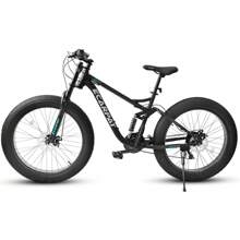 Bicicleta de montaña Mongoose Malus con neumáticos anchos - Ruedas de 26 pulgadas, transmisión de 7 velocidades, cuadro de acero, frenos de disco para hombres y mujeres - Negro - Ver 11