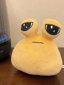 大尺寸 40 厘米/15.7 英寸热门游戏我的宠物外星人毛绒玩具 2 种尺寸棕色外星人填充玩具可爱外星人圆形娃娃大眼睛柔软填充毛绒玩具儿童生日礼物，大号填充动物，微笑小动物，儿童生日装饰 - 彩色 - 查看 4