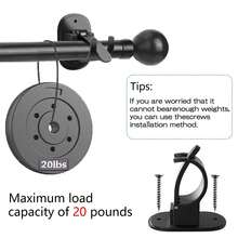 4PCS Upgraded Self Adhesive Curtain Rod Brackets,Curtain Rod Hooks,Curtain Rods No Drilling,Curtain Rod Brackets For Wall,For0.6~1.7 Inch Curtain Rod - Multicolor - View 8