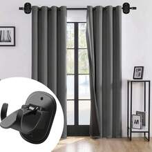 4PCS Upgraded Self Adhesive Curtain Rod Brackets,Curtain Rod Hooks,Curtain Rods No Drilling,Curtain Rod Brackets For Wall,For0.6~1.7 Inch Curtain Rod - Multicolor - View 9