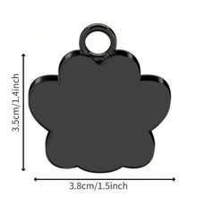 1个可定制的可爱动物狗爪牌，可刻上您的电话号码和宠物名字，宠物身份牌，适合户外活动，防止走失，可挂在猫/狗项圈上，宠物吊坠。 - 紅色 - 查看 7