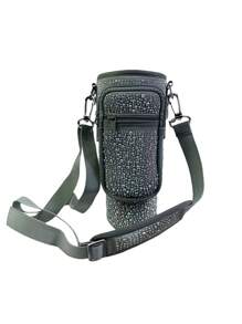 1pc High-Capacity Diving Material 40oz Insulated Cup Sleeve With Rhinestone Decoration, Adjustable Multi-Functional Cup Sleeve For Outdoor Activities Water Bottle