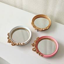 Joivida 1pc Vintage Handheld Mirror, Vanity Makeup Mirror With Handle, Antique Embossed Rose Princess Hand Mirror For Women, Portable Travel Packet Compact Mirrors, Decorative Cosmetic Handle Mirrors (4 Colors), New Year, Christmas Gift, Rama Table Decor, Wedding Gifts, B&B Decor, High-End Hotel Supplies, Birthday Gift, Special Gift, Refreshing Spring/Summer Decor - Multicolor - View 5