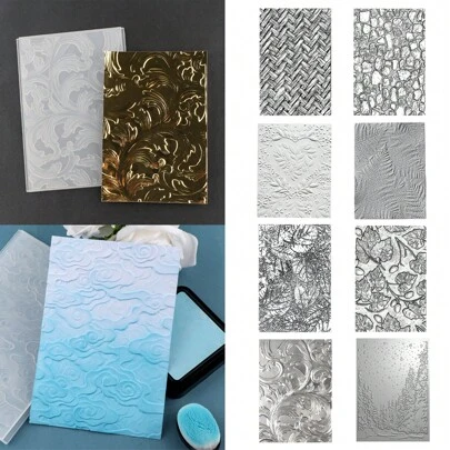 1PC Acorn Nettles Leaves Maple Leaf Flower 3D Embossing Folder For Adding Texture And Dimension To Craft Project Scrapbooking Card Making Embossing Folder Templates