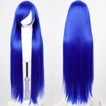 通用角色扮演假发 100 厘米长直发角色扮演假发胚胎玫瑰网加厚发量哑光丝绸 - 彩色 - 查看 20