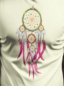 Unisex "Dream Catcher" 100% Cotton T-Shirt - Màu be - Xem 2