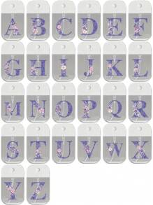 Card Spray Bottle With Funnel Small Perfume Organizer With Spray Pump Empty Cosmetic Container Initial Name 26 Letter Pattern Refillable Bottling Perfume Atomizer Alcohol Hand Sanitizer Liquid Perfume Sub-Packing Bottle Storage Box, Perfume Bottle