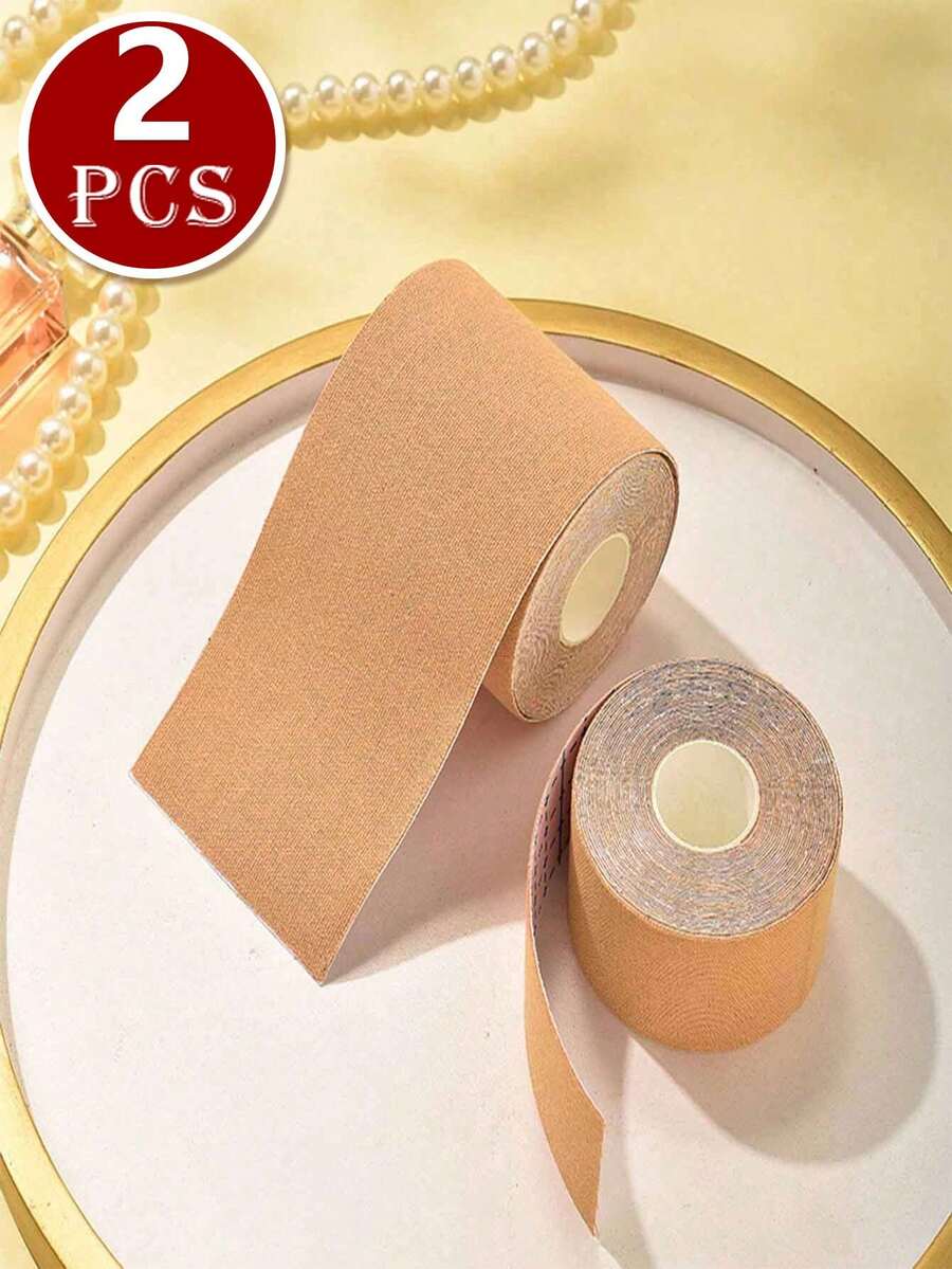 Invisible Bust Lifter Tape For Women With Big Bust, Thin Lifting Adhesive Tape, One-Time Nipple Covers, Prevent Wardrobe Malfunction And Show-Through - Apricot - View 1
