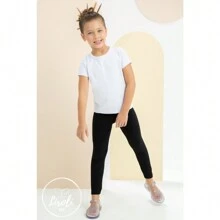 KIT 2 Leg Pants Cotton Leggings School Uniform Children's Youth Female Girl Size 1 To 16 - màu xanh lá - Xem 5