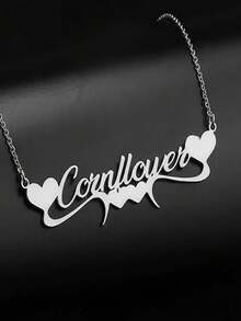 1 件金银爱浪漫个性化英文字体名字项链可调节颈链珠宝情人节礼物送给朋友、家人、妻子作为礼物，送给女朋友、妈妈、家人、朋友的理想礼物，适合周年纪念、生日、日常佩戴、舞会、母亲节、情人节、毕业典礼、婚礼 - 彩色 - 查看 7