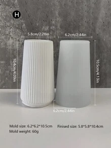 Khuôn bình hoa sáng tạo tự làm, bình hoa Graffiti tự làm, khuôn nhựa cắm hoa ngược bằng nước thạch cao, chất liệu silicon, có thể làm nhiều lần để tháo rời và vệ sinh - trắng - Xem 13