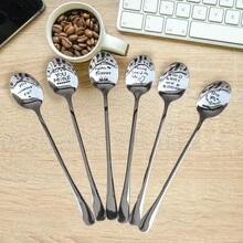 1 件不锈钢长柄勺，圣诞节礼物，婚礼，周年纪念，情人节礼物 - 彩色 - 查看 1