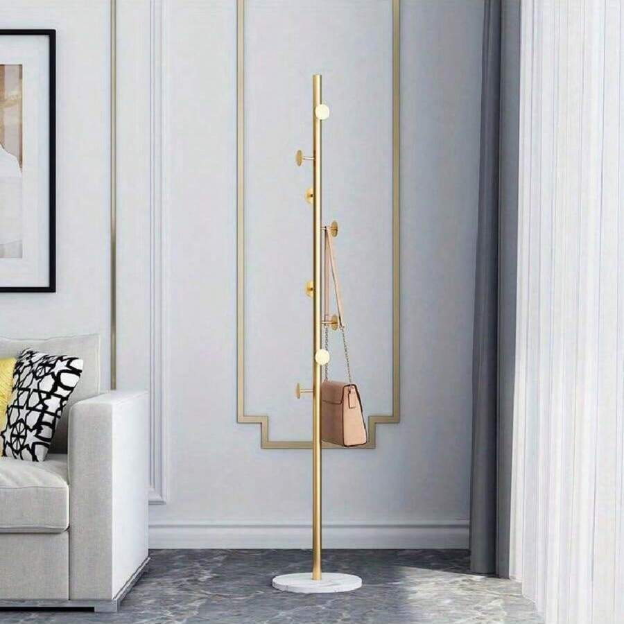 Marble Base Hanging Coat Rack, Freestanding Simple Home Entryway Bag Hat Rack, Modern Luxury Viral Storage Hanger For Bedroom