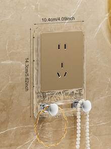 1 pieza Cubierta de placa de interruptor multifuncional con gancho, marco protector de interruptor de decoración de pared, soporte para enchufe para el hogar - Multicolor - Ver 12