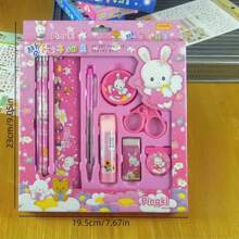 Cartoon Stationery Gift Set, 9pcs Children Creative School Supplies Learning Gift (Packaging Color Random) - Multicolor - View 6