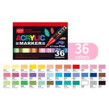1 支亚克力马克笔 36/60/84/120 色可选，细头，防水，无味，可堆叠，适用于彩色素描、艺术绘画、制作圣诞节、感恩节、新年、复活节、节日礼物、卡片、金属、陶瓷、玻璃、万圣节装饰品 - 丙烯馬克筆 - 查看 14
