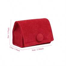 迷你绒面珠宝盒，旅行便携式戒指收纳袋，天鹅绒珠宝收纳袋 - 彩色 - 查看 12