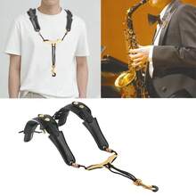 Dây đeo cổ Saxophone có thể điều chỉnh Dây đeo vai có đệm cho người mới bắt đầu thường xuyên - Phong cách màu đen ngẫu nhiên - Xem 2