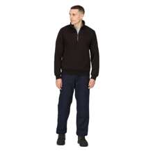Regatta Mens Pro Quarter Zip Sweatshirt (Black) - Black - View 5
