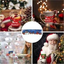 24 piezas de etiquetas para botellas de agua para decoraciones de fiesta de Navidad, etiquetas a prueba de agua con tema navideño para botellas de agua, suministros para fiestas como adornos navideños - Multicolor - Ver 4