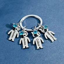 1pc Customized Keychain With 1 To 4 Names Engraved,  Personalized Keyring For Dad, Family Gift For Father's Day,  Mother's Day Stainless, Fashion ,Colorful,Cute,Adorable,Contracted,Funny,Kawaii,Stylish,Unisex,Casual,Cuties Custom,Personalized,Unique,Customized Ideal Gifts For Him Her,Boyfriend,Girlfriend,Family,Friends,Pets,Grandparents,Children For Christmas,For Winter,For Fall/Autumn,For Holiday,For Graduation Finds,Winter Fashion,Christmas Gift,Christmas Decorations,Personalized Christmas Ornaments,Personalized Gifts For Women/Men,Personalized/Customized Keychain,Christmas Accessories - Multicolor - View 22