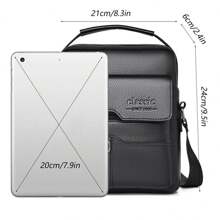 1pc Men's Shoulder Sling Bag, New PU Leather Crossbody Bag, Retro PU Leather Vertical Portable Handbag, Business Shoulder Bag, Valentine's Day Gift, Gift For Husband Boyfriend Christmas Fall Pack Vintage Bags Purse Sling Bag Mini Bag Small Bag Office Bag Sling Bag Side Bags New Life Items For Students Purse Essentials Fashion Men's Bags Small Bag For Men Retro Bag Body Bag For Men