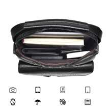 1pc Men's Shoulder Sling Bag, New PU Leather Crossbody Bag, Retro PU Leather Vertical Portable Handbag, Business Shoulder Bag, Valentine's Day Gift, Gift For Husband Boyfriend Christmas Fall Pack Vintage Bags Purse Sling Bag Mini Bag Small Bag Office Bag Sling Bag Side Bags New Life Items For Students Purse Essentials Fashion Men's Bags Small Bag For Men Retro Bag Body Bag For Men