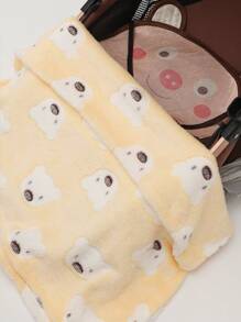 1pc Newborn Baby Boys Girls Blankets, Cute Cartoon Bear Plush Blankets,Baby Receiving Blankets Super Soft Warm Lightweight Breathable For Infant Toddler Stroller